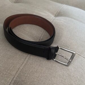 Elegant Black Leather Belt